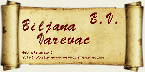 Biljana Varevac vizit kartica